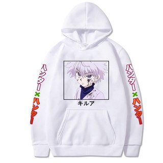 เสื้อกันหนาว มีฮู้ด ผ้าฝ้าย ลายการ์ตูนอนิเมะ Hunter X Killua Mannen Kleding Mannenvrouwen แฟชั่นสําหรับผู้ชาย 2021