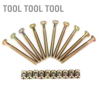 เครื่องมือ M6 เหล็กคาร์บอน 70 มม. Bolts กับ 6 มม. Barrel Nuts 10 ชิ้น