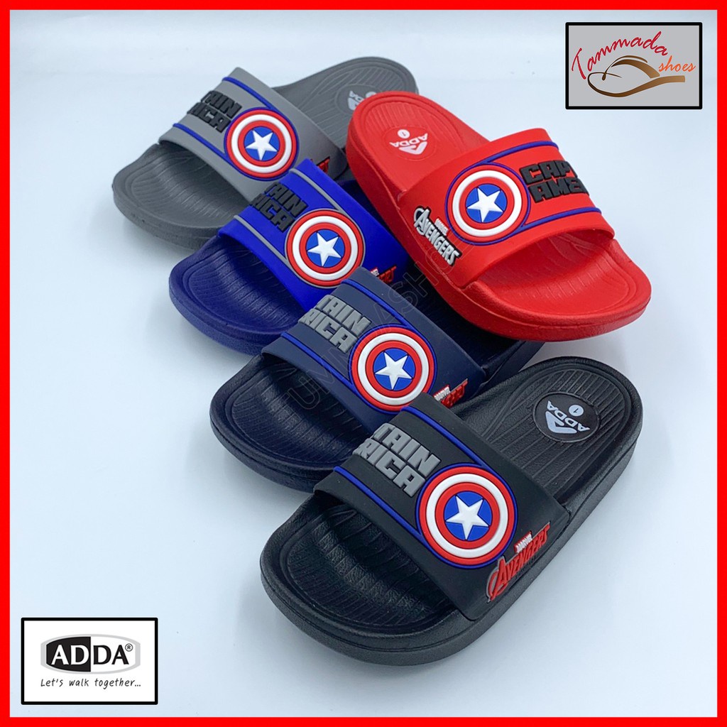 รองเท้าแตะเด็กผู้ชาย ADDA 32B3D รองเท้าแตะกัปตันอเมริกา Captain America รองเท้าแตะ ซูเปอร์ฮีโร่ รองเท้าแตะแอดด้า Marvel