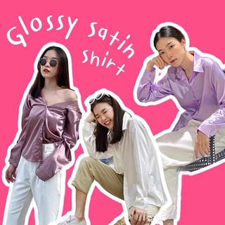 amust.co | Glossy Satin Shirt - เสื้อเชิ้ตผ้าซาติน