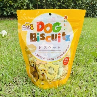 Pet8 บิสกิตสุนัข ขนมปังกรอบ มีแคลเซียม สร้างความแข็งแรง High Protein&Low calories