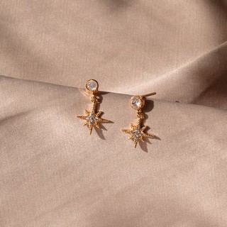 whispe.ring - Antrasy Earrings ต่างหูพรีเมี่ยม ต่างหูน่ารัก ต่างหูเกาหลี ต่างแฟชั่นGold