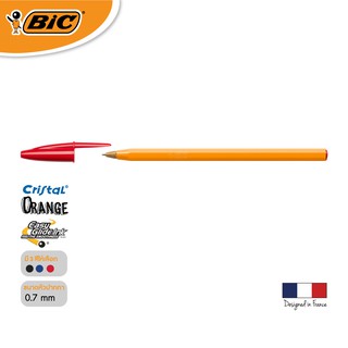 [Official Store] BIC บิ๊ก ปากกา Orange ด้ามส้ม ปากกาลูกลื่น หมึกแดง หัวปากกา 0.7 mm. จำนวน 1 ด้าม