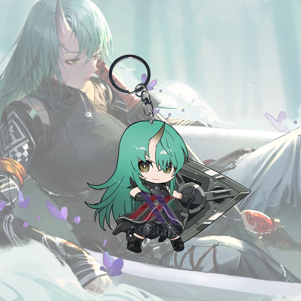 GANTUNGAN Arknights Hoshiguma พวงกุญแจ - พวงกุญแจ - พวงกุญแจ - อะนิเมะ - เกม - AK