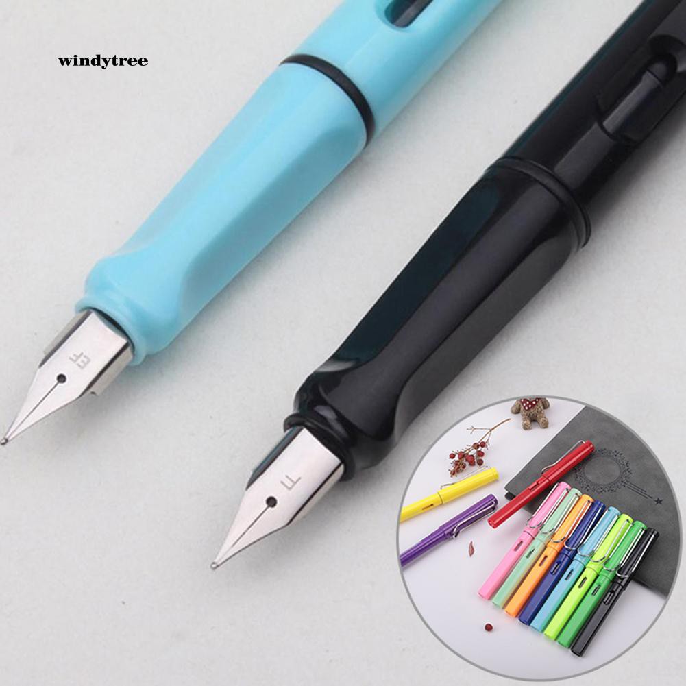 [W&T] 0.38mm Student Calligraphy Practice Smooth Writing Plastic Fine Nib Fountain Pen