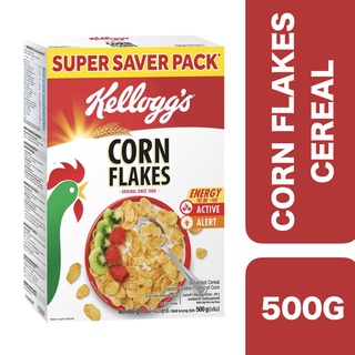 Kelloggs Cereal Cornflakes 500g (SUPER SAVER PACK) ++ เคลล็อกส์ อาหารเช้าคอร์นเฟลกส์ 500 กรัม (ซุปเปอร์เซฟเวอร์แพ็ค)