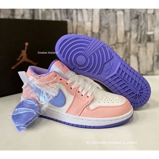 🚩 รองเท้า Air Jordan Low "Arctic Punch"/Purple ชมพูม่วงน่ารักมาก รองเท้าผ้าใบผู้หญิง สินค้าพร้อมกล่องใบเสร็จ