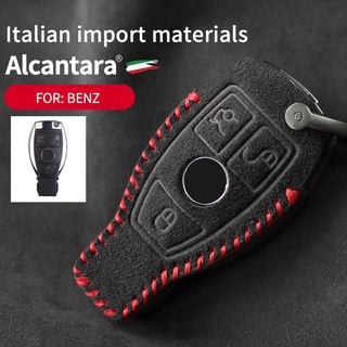 Suitable for Mercedes Benz Suede Key Case C200L GLC260 B200 C180 Alcantara Car Key Case