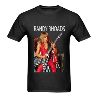 เสื้อยืดครอปเสื้อยืด พิมพ์ลาย Randy Rhoads Guitarist สําหรับผู้ชายS-5XL