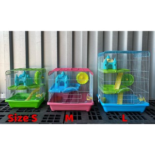 [[อุปกรณ์ครบ]] Hamster Cage Size S-L กรงปราสาท / กรงหนูแฮมเตอร์ / แฮมสเตอร์/ ชูก้า / เม่นแคระ