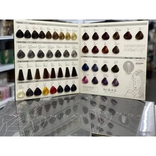 ชาร์ตสีผม แผงตัวอย่างผม ชาร์ตเทียบสี นิกาโอะ 1 เล่ม Nigao Hair Color Chart (ไม่ใช่สีย้อมผม)