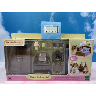 Sylvanian Families Master Bedroom Set ซิลวาเนียน แฟมิลี่ ชุดห้องนอนใหญ่ เฟอร์นิเจอร์ ห้องนอน ตู้ เตียง มือ1 Brand new