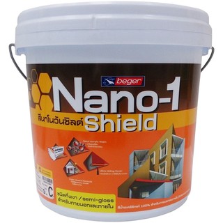 สีน้ำทาภายนอก TOA NANO1 SHIELD BASE C กึ่งเงา 9 ลิตร