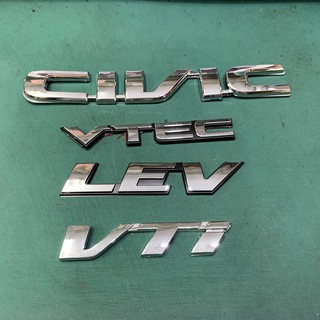 HONDA CIVIC VTEC LEV VTI อักษร กาว 2หน้า ชุด4 ชิ้น