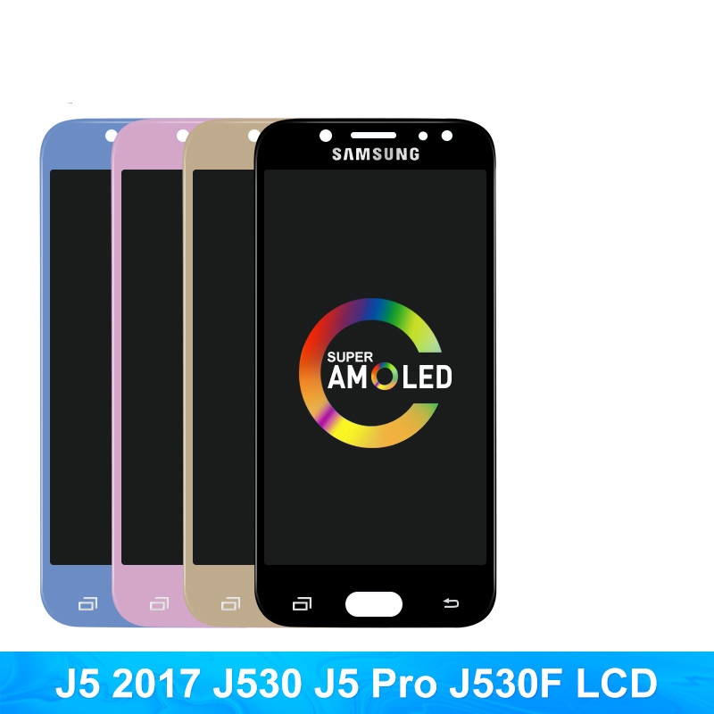 OLED LCD สําหรับ Samsung Galaxy J5 Pro 2017 J5 2017 J530 J530F J530FM จอแสดงผล LCD Touch Screen Digi