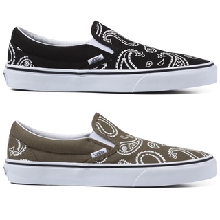 VANS SLIP ON PEACE PAISLEY BLACK/GRAPE LEAF TRUE WHITE SNEAKERS สินค้ามีประกันแท้