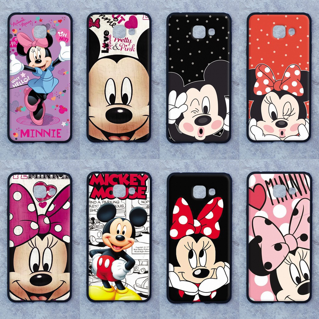 เคส Samsung A7 (2016) ลายมิกกี้-มินนี่ ขอบนิ่มหลังแข็ง เคสมือถือ เคสโทรศัพท์ Case