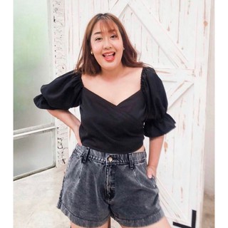 Tobacco Jean ยีนส์ขาสั้น สาวอวบ ทรงใส่แล้วผอมมาก