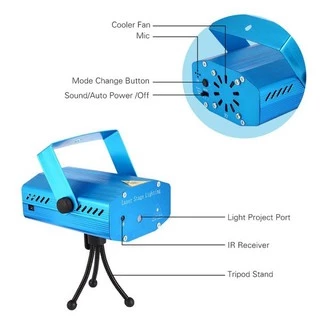 Mini Laser Stage lighting ไฟเลเซอร์ ไฟดิสโก้ ไฟเธค กระพริบตามจังหวะเพลง