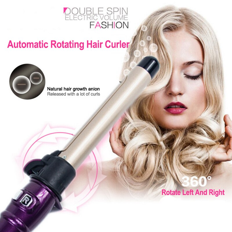 Automatic Hair Curler Rollers Titanium Curling Iron Professional Curling  Wand Wave Hair Styling Tools with Long Cliper 2 | Shopee Thailand