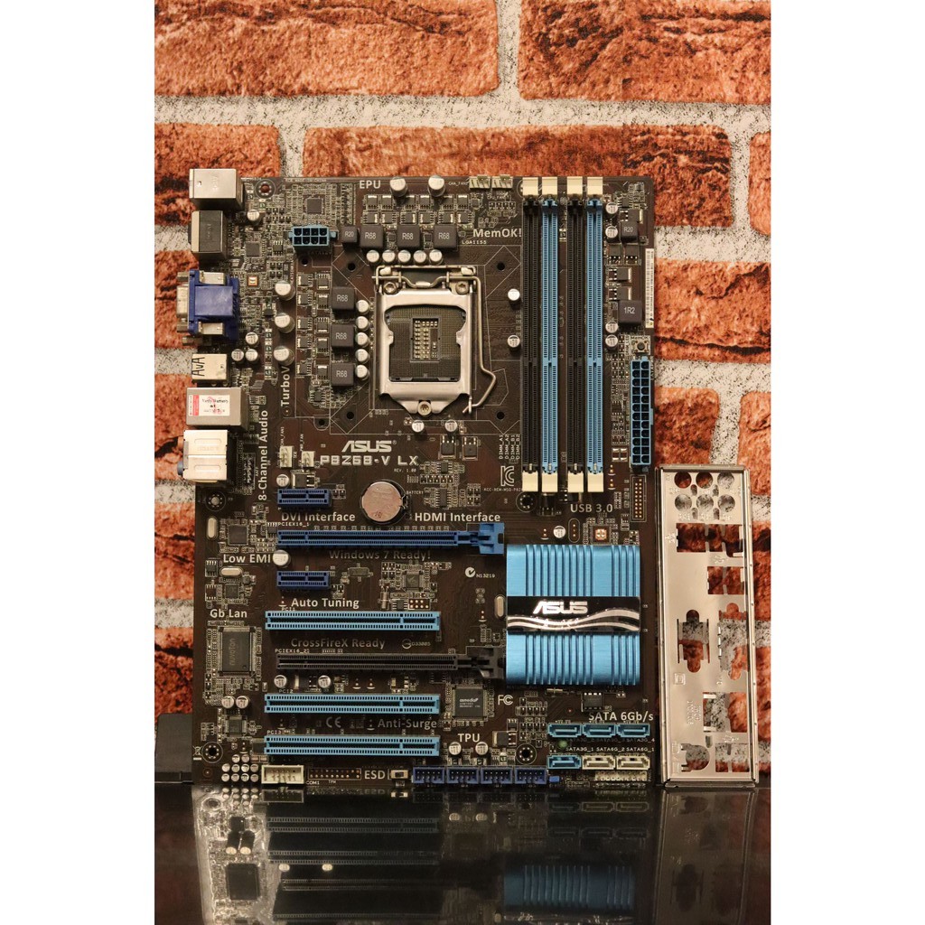 mb1155 asus p8z68-v lx 4slot พร้อมฝาหลัง