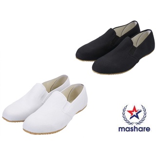 MASHARE Slip on ผ้าใบสลิปออน ผ้าใบกังฟู รุ่น KUNGFU งานไทย ทรงสวย (ขาว/ดำ Size 35-45)