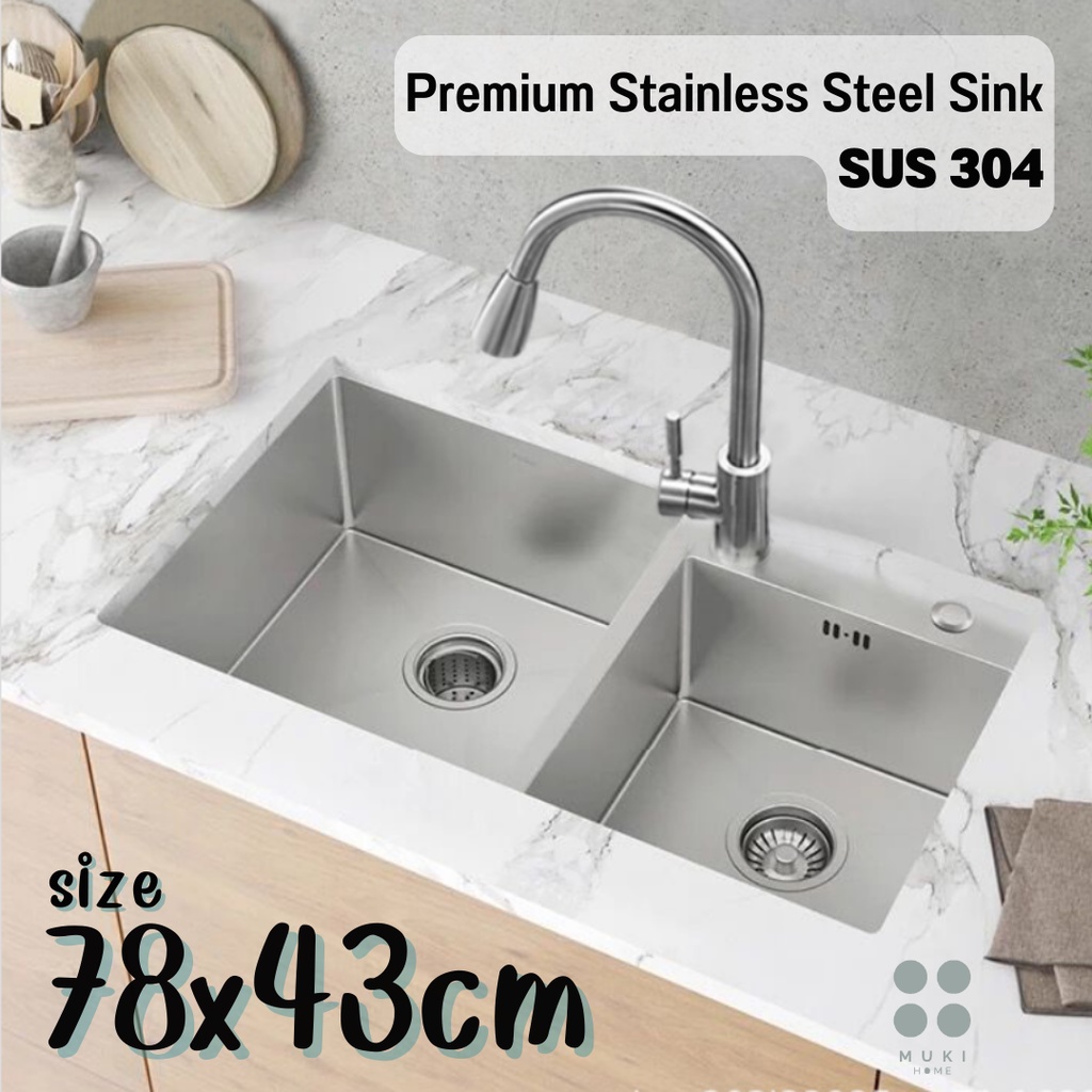 HM7843 Kitchen Sink, Stainless Steel Sink304 ซิ้งล้างจาน อ่างล้างจาน