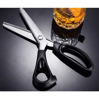 zigzag stainless steel scissors กรรไกรซิกแซกสแตนเลสมืออาชีพ