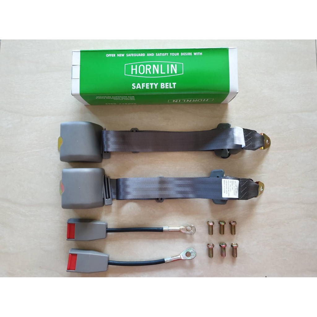 เข็มขัดนิรภัย 3 จุด AUTO สีเทาสายล็อคก้านเหล็ก LH/RH มี ม.อ.ก  HORNLIN ราคา SETละ 790 บาท
