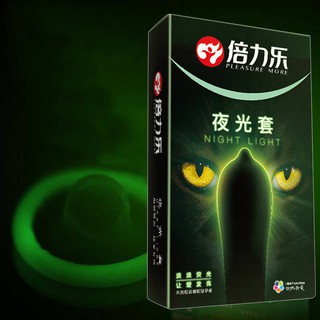 NEW!! ถุงยางเรืองแสง ผิวเรียบ เรืองแสงตอนกลางคืน กล่อง 7 ชิ้น