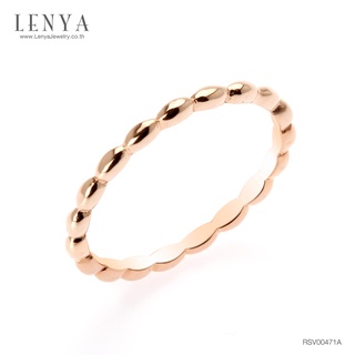 Lenya Jewelry แหวน Bubble Ring ตัวเรือนเงินแท้ ชุบพิงค์โกลด์ เพิ่มลวดลายบนตัวเรือนให้ดูเก๋ไก๋