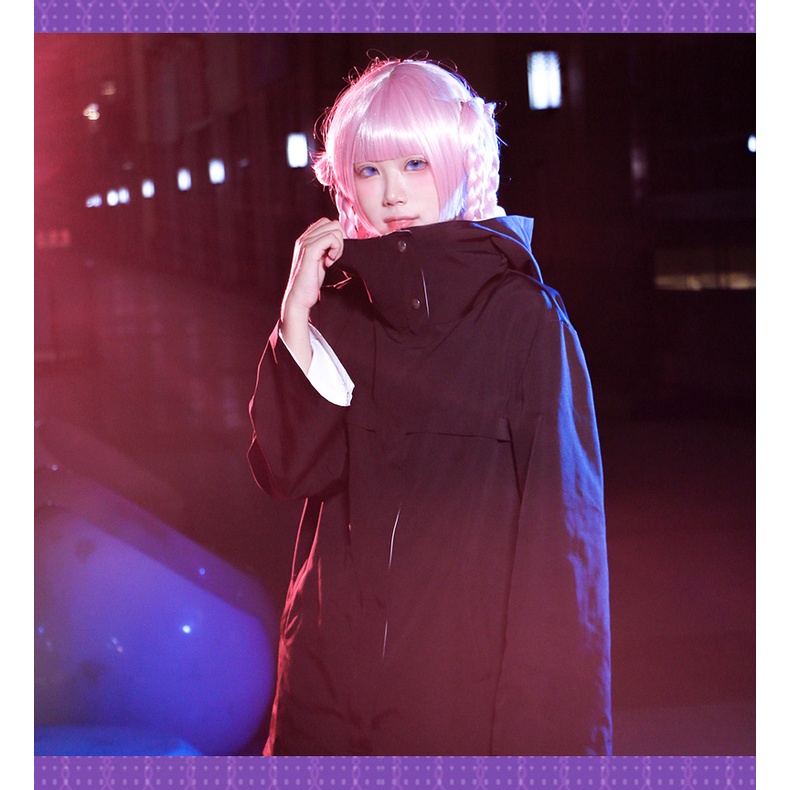 วิกผมคอสเพลย์ การ์ตูนอนิเมะ Yofukashi No Uta Nanakusa Nazuna สีชมพู เซ็กซี่ สีดํา