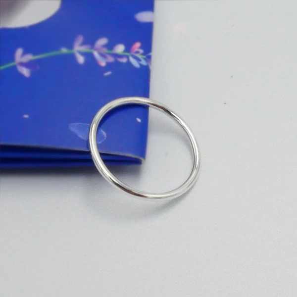 แหวนเงินแท้92.5% แหวนลวด1.5มิล แฟชั่น ลายเกลี้ยงๆ สไตล์มินิมอล Major silver : E-Ring 1.5