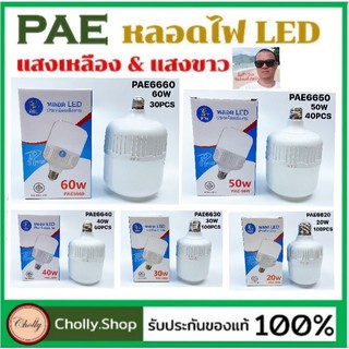 techaya.diva หลอดไฟLED ทรงกระบอก PAE-30-40-50-60W หลอดไฟLED ขั้ว E27 หลอดLED Bulb LightWatts