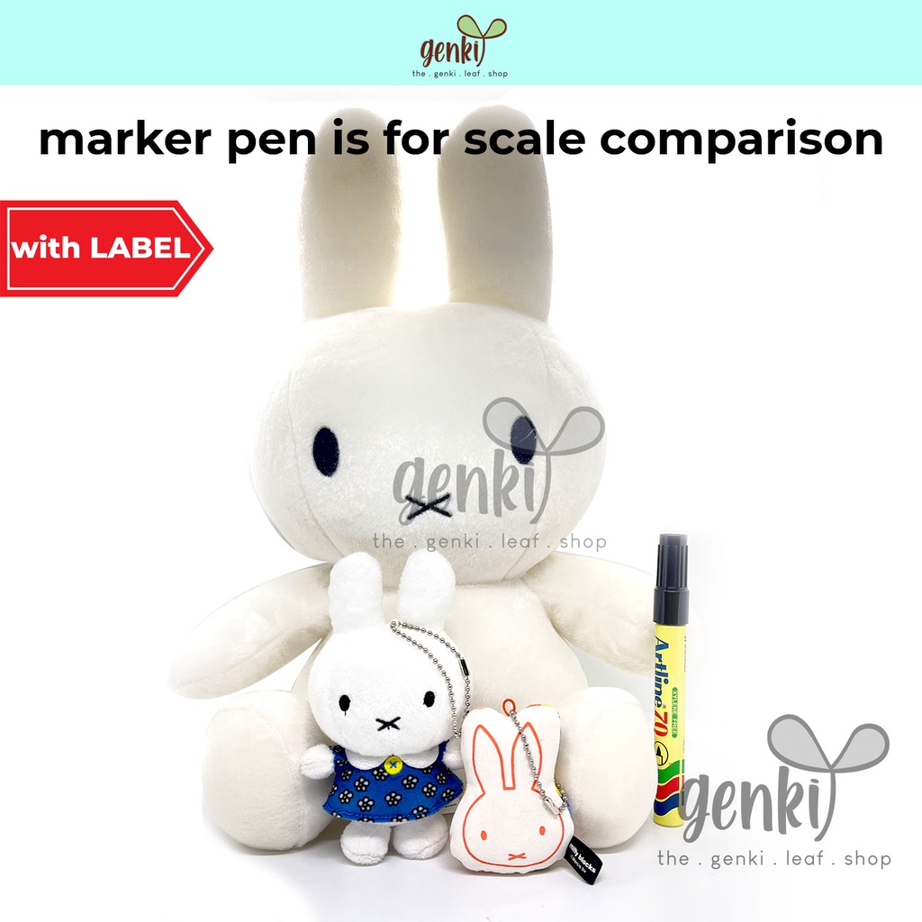 พวงกุญแจ Miffy พร้อมป้ายและตุ๊กตา Miffy พร้อม Untaged