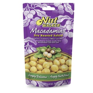 นัทวอล์คเกอร์แมคคาเดเมียอบเกลือ50กรัมNut walker Dry Roasted Salted Macadamias 50g