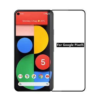 【High Quality】ฟิล์มกระจกเต็มจอกาวเต็ม เหมาะสำรับ Google Pixel 5 5G / Pixel 5XL ฟิล์มกระจกกาวเต็มจอทั้งแผ่น ครอบคลุมเต็มหน้าจอ