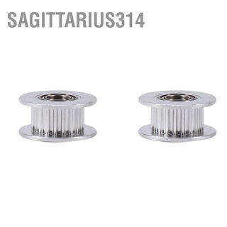 Sagittarius314 2pcs Aluminum 5mm Inner Diameter Timing Belt Drive Idler Pulley With Bearing for 3D Printer