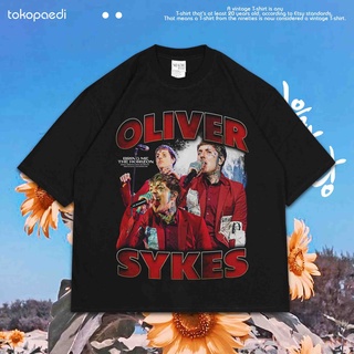 เสื้อยืดผ้าฝ้ายพิมพ์ลายขายดี เสื้อยืด พิมพ์ลาย Oliver SYKES BRING ME THE HORIZON OVERSIZE VINTAGE สําหรับผู้ชาย | เสื้อย