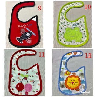 น่ารักคู่ชั้นผ้ากันน้ำลายเด็กผ้ากันเปื่อนเด็ก Bibs ผ้ากันเปื้อนลายการ์ตูนลายสัตร์น่ารักชายหญิง