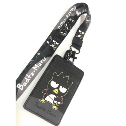 BAD BADTZ XO สายคล้องคอ สายคล้องบัตร ที่ใส่บัตร  พร้อมสายคล้องคอ ลาย BADTZ XO งานดี  สำหรับ บัตร 6×8 cm  MNN ราคา ถูกที่สุด ดีลบีเคเค แกลเลอรีภาพที่ 2