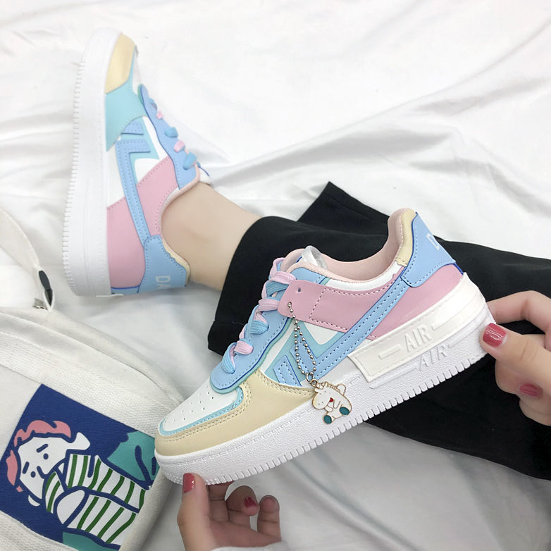 Air Force One Warna Gula Gula Merah Jambu Mandarin Bebek Kasut Sukan Pelajar Perempuan Versi Korea Dari Kasut Kasual Mac Shopee Thailand