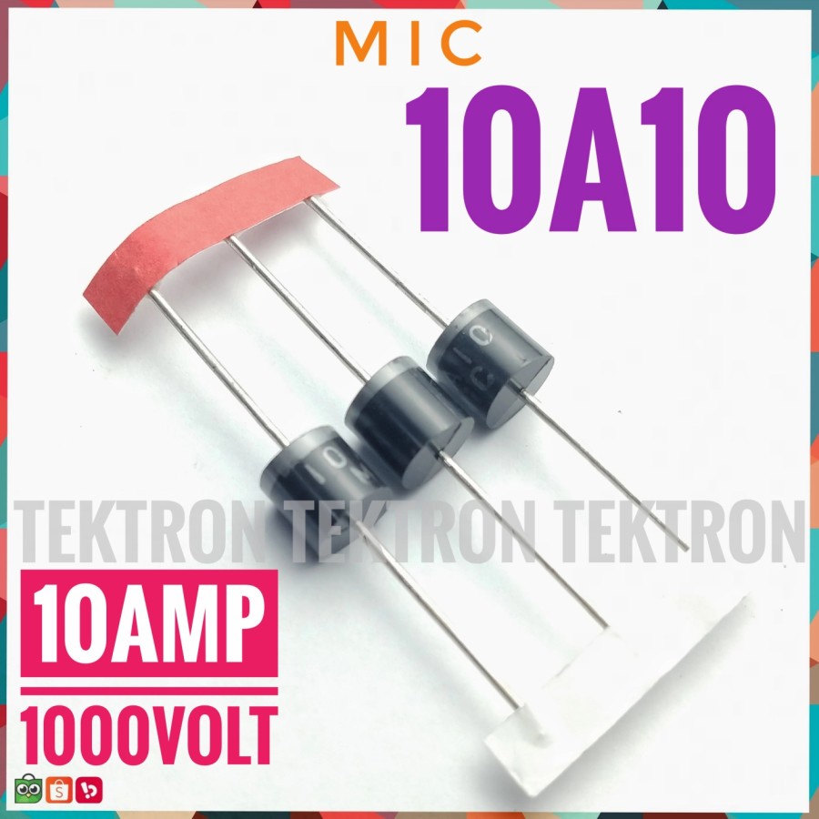 MIC Diode 10A10 10Amp 1000V 10A Diode Silicon Rectifier 10 Ampere