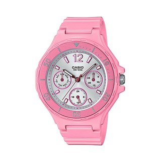 Casio Standard นาฬิกาข้อมือผู้หญิง สายเรซิ่น สีชมพู รุ่น LRW-250H-4A3VDF