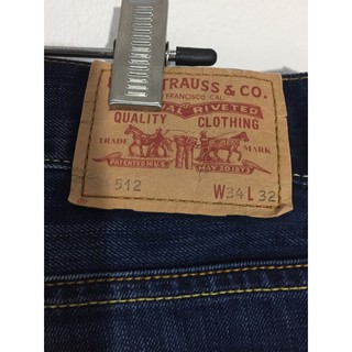 Levis 512 Bootcut  ของแท้!!! W34L32  Made in Turkey ขากระบอก กระดุม สภาพใหม่มาก สวยมากๆ