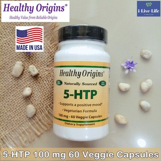 80% OFF ราคา SALE โปรดอ่านก่อนสั่ง หมดอายุ EXP: 12/2021. 5-HTP 100 mg 60 Veggie Capsules - Healthy Origins ช่วยในการนอน