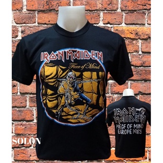 เสื้อวง IRON MAIDEN วงร็อค ไม่มีตะเข็บข้าง คอฟิต ป้ายUSA เสื้อวินเทจ เสื้อทัวร์ วงดนตรีร็อคต่างประเทศ