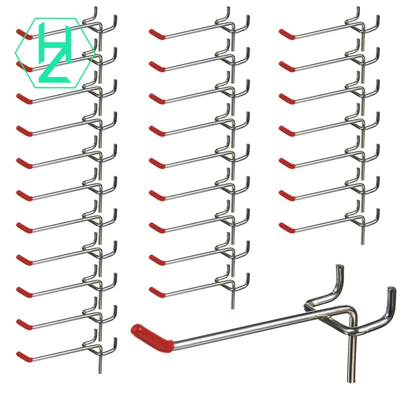ตะขอ pegboard แบบติดผนังขนาด 100 มม. 25 ชิ้น