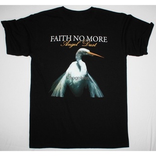 printเสื้อยืดแฟชั่นพิมพ์ลายใหม่ เสื้อยืดผู้ชาย พิมพ์ลาย Faith No More Angel Dust92 Mike Patton Mrbungle Fantomas สีดํา -