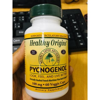 เปลือกสนฝรั่งเศสสกัด Pycnogenol 100mg 60 Veggie Caps (Healthy Origins®) ฝ้าจาง ปรับสภาพผิวที่หมองคล้ำ กระ ฝ้า สีผิวไม่